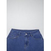 image:imageSidefeel Womens Wide Leg Embroidered Jeans High Waisted Stretchy Straight Leg Loose Fit Ankle Denim PantsDark Blue