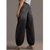 image:imageSidefeel Womens Wide Leg Jeans High Waisted Drawstring Baggy Stretchy Trendy Harem Loose Ankle Denim PantsBlack