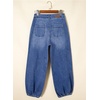image:imageSidefeel Womens Wide Leg Jeans High Waisted Drawstring Baggy Stretchy Trendy Harem Loose Ankle Denim PantsBlue