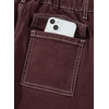 image:imageSidefeel Womens Wide Leg Jeans High Waisted Elastic Stretchy Straight Leg Trendy Drawstring Baggy Pull On Denim PantsCoffee
