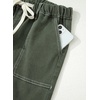 image:imageSidefeel Womens Wide Leg Jeans High Waisted Elastic Stretchy Straight Leg Trendy Drawstring Baggy Pull On Denim PantsGreen