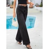 image:imageSidefeel Womens Wide Leg Jeans High Waisted Stretchy Baggy Side Seam Denim Pants with Slanted PocketsBlack