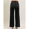 image:imageSidefeel Womens Wide Leg Jeans High Waisted Stretchy Baggy Side Seam Denim Pants with Slanted PocketsBlack