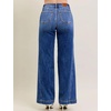 image:imageSidefeel Womens Wide Leg Jeans High Waisted Stretchy Baggy Side Seam Denim Pants with Slanted PocketsBlue