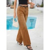 image:imageSidefeel Womens Wide Leg Jeans High Waisted Stretchy Baggy Side Seam Denim Pants with Slanted PocketsBrown