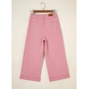 image:imageSidefeel Womens Wide Leg Jeans High Waisted Stretchy Cropped Ankle Capri Rolled Hem Denim PantsPink
