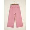 image:imageSidefeel Womens Wide Leg Jeans High Waisted Stretchy Cropped Ankle Capri Rolled Hem Denim PantsPink