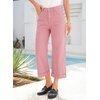 image:imageSidefeel Womens Wide Leg Jeans High Waisted Stretchy Cropped Ankle Capri Rolled Hem Denim PantsPink