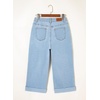image:imageSidefeel Womens Wide Leg Jeans High Waisted Stretchy Cropped Ankle Capri Rolled Hem Denim PantsSky Blue