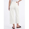 image:imageSidefeel Womens Wide Leg Jeans High Waisted Stretchy Cropped Ankle Capri Rolled Hem Denim PantsWhite