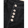 image:imageSidefeel Flare Jeans for Women High Waisted Stretchy Bell Bottoms Wide Leg Side Seam Denim PantsBlack