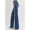 image:imageSidefeel Flare Jeans for Women High Waisted Stretchy Bell Bottoms Wide Leg Side Seam Denim PantsBlue