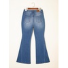 image:imageSidefeel Flare Jeans for Women High Waisted Stretchy Bell Bottoms Wide Leg Side Seam Denim PantsLight Blue