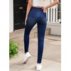 image:imageSidefeel Jeggings for Women High Waisted Tummy Control Skinny Jeans Stretchy Butt Lifting Knit Denim PantsDark Blue