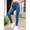 image:imageSidefeel Jeggings for Women High Waisted Tummy Control Skinny Jeans Stretchy Butt Lifting Knit Denim PantsLight Blue