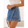 image:imageSidefeel Skorts Skirts for Women Denim Mini Skirt Casual Summer High Waisted Jean Shorts StretchyLight Blue