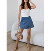image:imageSidefeel Skorts Skirts for Women Denim Mini Skirt Casual Summer High Waisted Jean Shorts StretchyLight Blue