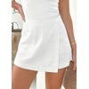 image:imageSidefeel Skorts Skirts for Women Denim Mini Skirt Casual Summer High Waisted Jean Shorts StretchyWhite