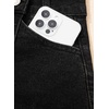 image:imageSidefeel Skorts for Woman Casual High Waisted Stretchy Jean Shorts Trendy Asymmetrical Summer Denim Mini Skirts with PocketsBlack