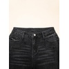 image:imageSidefeel Wide Leg Jeans for Women High Waisted Stretchy Jeans Straight Leg Trendy Patchwork Denim Pants with Oversized FitBlack