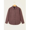 image:imageSidefeel Women Denim Shirts Oversized Long Sleeve Button Down Blouse V Neck Casual Top ShacketsBrown