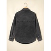 image:imageSidefeel Women Denim Shirts Oversized Long Sleeve Button Down Blouse V Neck Casual Top ShacketsGray