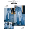 image:imageSidefeel Women Destroyed Raw Hem Washed Jeans Distressed Slim Fit Denim PantsLight Blue