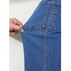image:imageSidefeel Womens Baggy Wide Leg Jeans Elastic Waist Drawstring Front Seam Ankle High Waisted Barrel JeansDark Blue