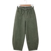 image:imageSidefeel Womens Baggy Wide Leg Jeans Elastic Waist Drawstring Front Seam Ankle High Waisted Barrel JeansGreen