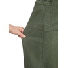 image:imageSidefeel Womens Baggy Wide Leg Jeans Elastic Waist Drawstring Front Seam Ankle High Waisted Barrel JeansGreen