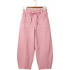 image:imageSidefeel Womens Baggy Wide Leg Jeans Elastic Waist Drawstring Front Seam Ankle High Waisted Barrel JeansPink