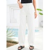 image:imageSidefeel Womens Baggy Wide Leg Jeans Elastic Waist Drawstring Front Seam Ankle High Waisted Barrel JeansWhite