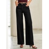 image:imageSidefeel Womens Baggy Wide Leg Jeans High Waisted Straight Leg Spring Outfits Denim PantsBlack