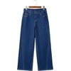 image:imageSidefeel Womens Baggy Wide Leg Jeans High Waisted Straight Leg Spring Outfits Denim PantsBlue