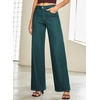 image:imageSidefeel Womens Baggy Wide Leg Jeans High Waisted Straight Leg Spring Outfits Denim PantsDark Green