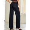 image:imageSidefeel Womens Baggy Wide Leg Jeans High Waisted Straight Leg Spring Outfits Denim PantsNavy Blue