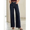 image:imageSidefeel Womens Baggy Wide Leg Jeans High Waisted Straight Leg Spring Outfits Denim PantsNavy Blue