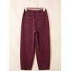 image:imageSidefeel Womens Barrel Jeans High Waisted Elastic Stretchy Baggy Wide Leg Jeans Trendy Patchwork Loose Ankle Denim PantsBurgundy