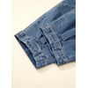 image:imageSidefeel Womens Barrel Jeans High Waisted Elastic Stretchy Baggy Wide Leg Jeans Trendy Patchwork Loose Ankle Denim PantsStone Blue
