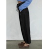image:imageSidefeel Womens Barrel Jeans High Waisted Stretchy Drawstring Ankle Tapered Denim Pants with PocketsBlack