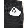 image:imageSidefeel Womens Bell Bottom Flare Jeans High Waisted Stretchy Ripped Distressed Raw Hem Denim Pants with PocketsBlack