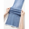 image:imageSidefeel Womens Bell Bottom Flare Jeans High Waisted Stretchy Ripped Distressed Raw Hem Denim Pants with PocketsIceland Blue