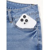 image:imageSidefeel Womens Bell Bottom Flare Jeans High Waisted Stretchy Ripped Distressed Raw Hem Denim Pants with PocketsIceland Blue