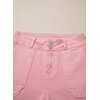 image:imageSidefeel Womens Bermuda Jean Shorts High Waisted Tummy Control Stretchy Denim Shorts with PocketsPink