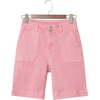 image:imageSidefeel Womens Bermuda Jean Shorts High Waisted Tummy Control Stretchy Denim Shorts with PocketsPink