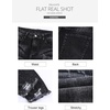image:imageSidefeel Womens Boyfriend Jeans Stretchy Ripped Distressed Zimbaplatinum Denim PantsAblack