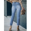 image:imageSidefeel Womens Boyfriend Jeans Stretchy Ripped Distressed Zimbaplatinum Denim PantsC Sky Blue