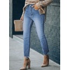 image:imageSidefeel Womens Boyfriend Jeans Stretchy Ripped Distressed Zimbaplatinum Denim PantsC Sky Blue