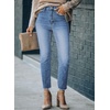 image:imageSidefeel Womens Boyfriend Jeans Stretchy Ripped Distressed Zimbaplatinum Denim PantsC Sky Blue