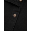 image:imageSidefeel Womens Button Down Denim Shirts Long Sleeve Ruffle Jean Shirts Blouse TopBlack